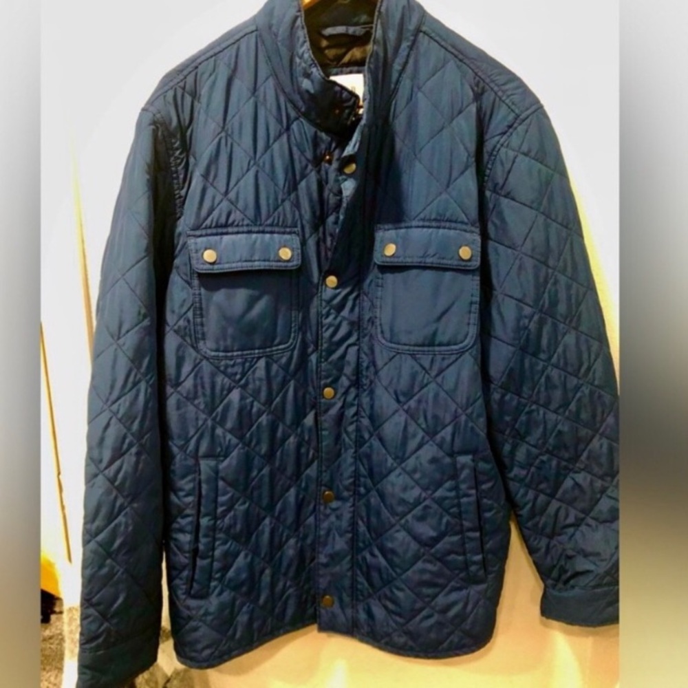 GAP Men's Quilted Navy Jacket - Casual Lightweight Coat